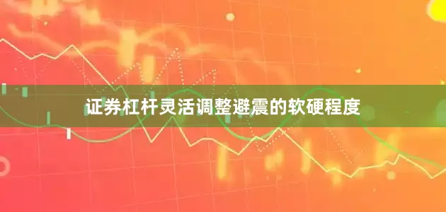 证券杠杆灵活调整避震的软硬程度